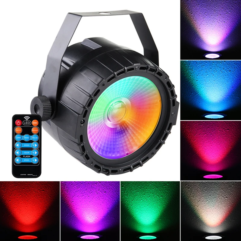 New RGB LED Stage Light For Lighting Multi-Effects RGB+UV Strobe Lights Par By Remote DMX Control Wedding Party | Освещение