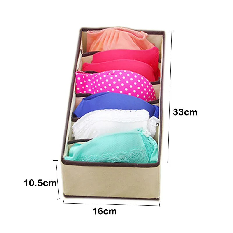 4 шт./компл. нетканый бежевый ящик для хранения нижнего белья контейнер ящика