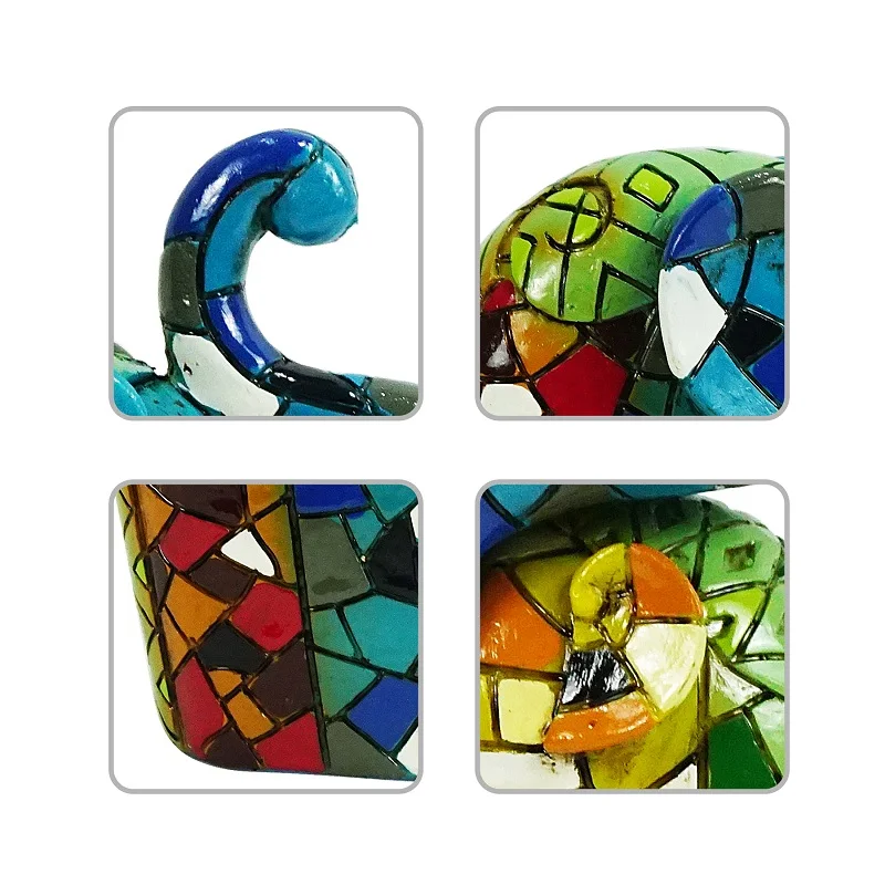 Полимерная мозаика в виде слона для украшения дома статуи животных и