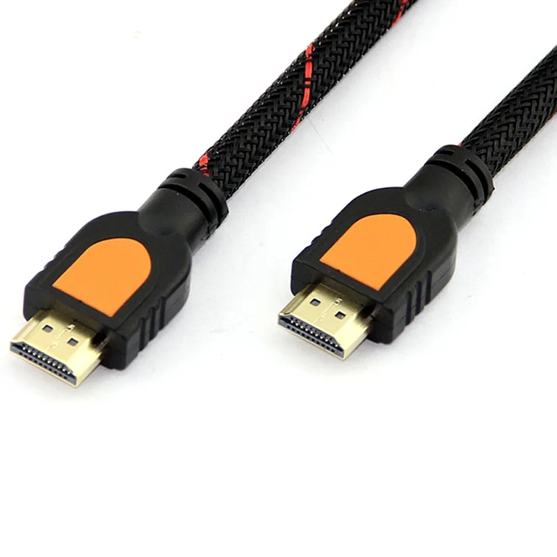 AAAE топ-1 фут короткий кабель HDMI для HD tv 3D 1080p один 1 4 Плетеный золотой | Электроника