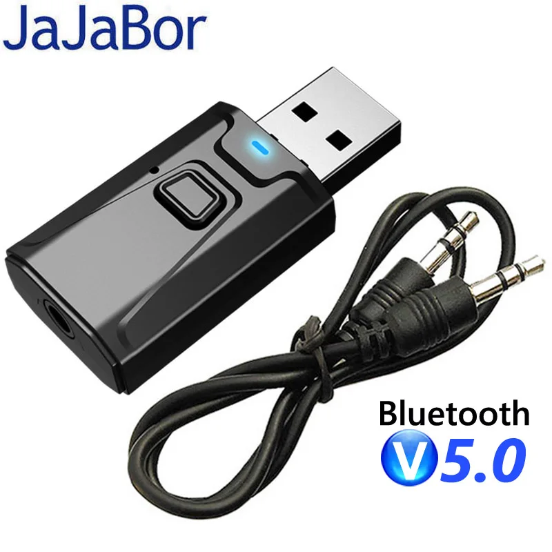 

Автомобильный адаптер JaJaBor, Bluetooth 5,0, беспроводной, Handsfree, USB приемник, передатчик, 3,5 мм, AUX аудио, музыка, MP3 плеер, автомобильный комплект
