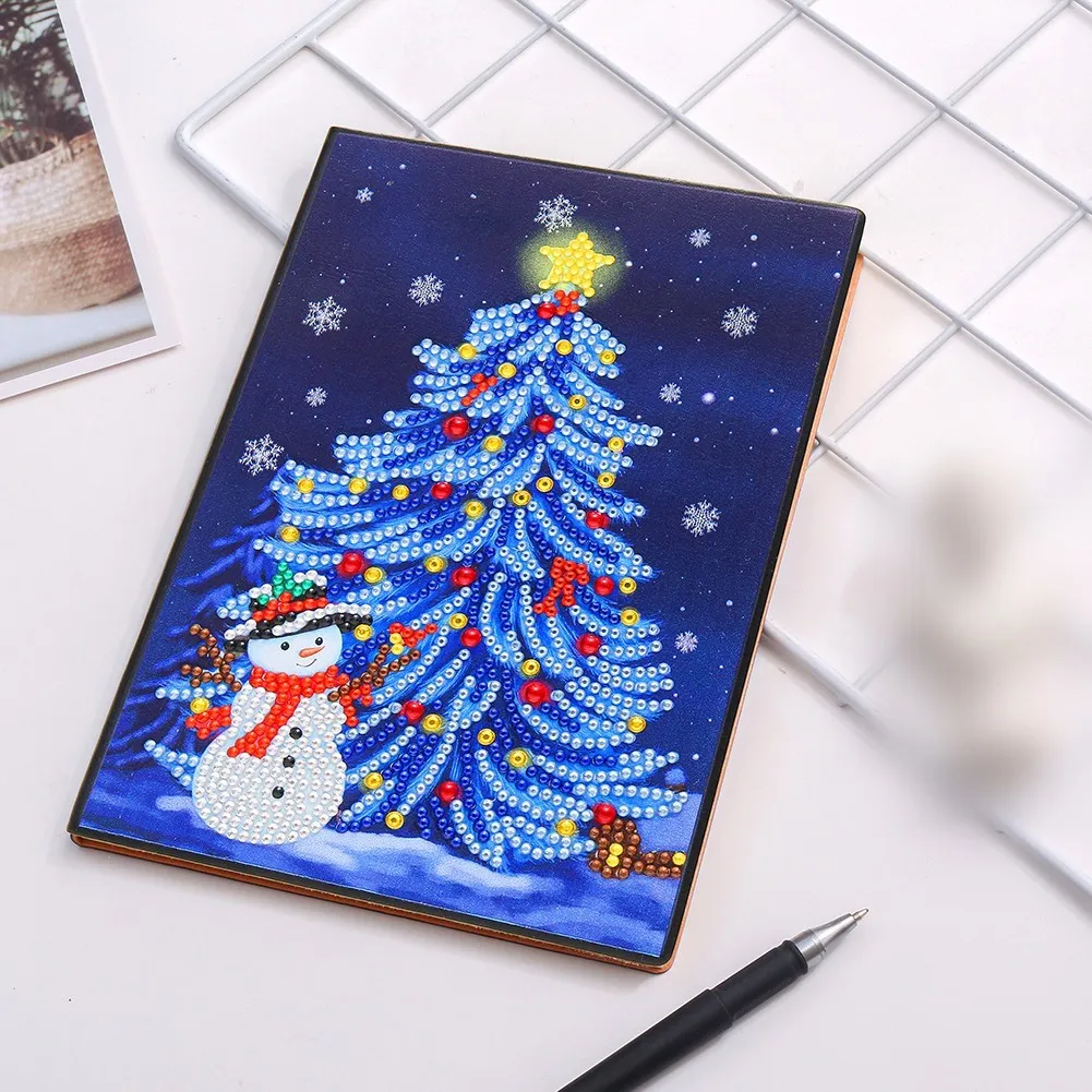 

DIY Christmas Special Shaped Diamond Painting 50 Pages A5 Office Notebook Notepad Embroidery Drawing Book For Children's Gifts
