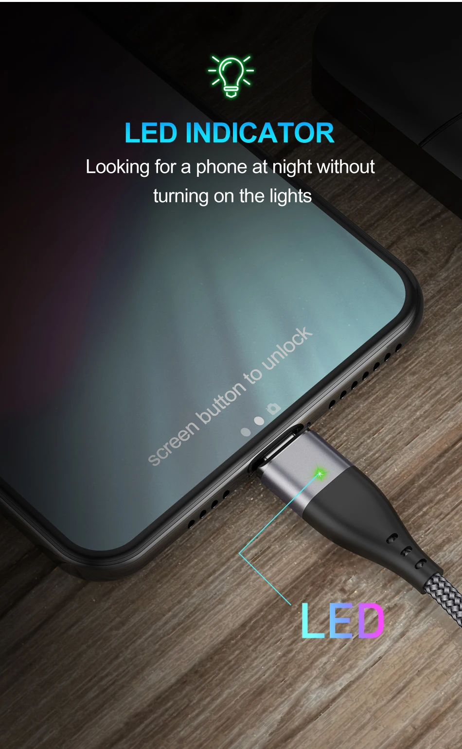 USLION Магнитный кабель Micro USB для iPhone samsung 3A, кабель для быстрой зарядки и передачи данных, Магнитный зарядный кабель usb type C, кабель для телефона Android