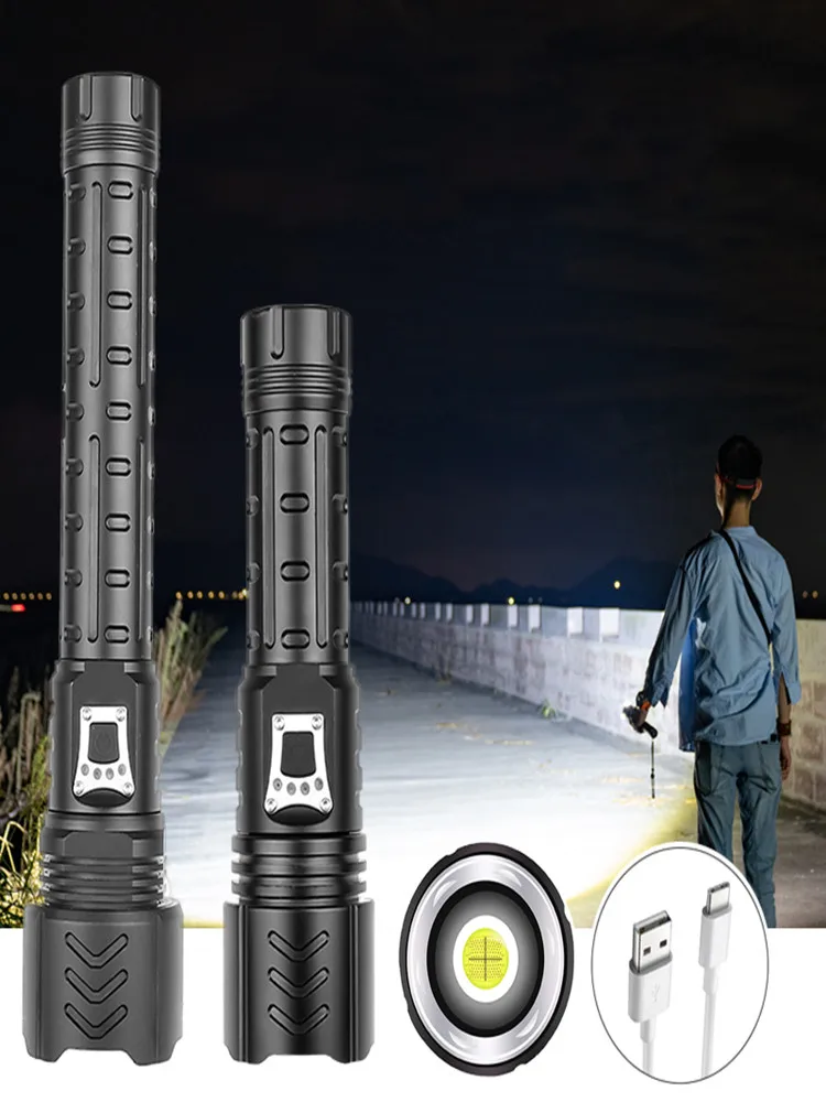 

Xhp90 High Power Led Flashlight Rechargeable USB Lumen Super Powerful Telescopic Zoom Torch Flash Light Outdoors Lighting