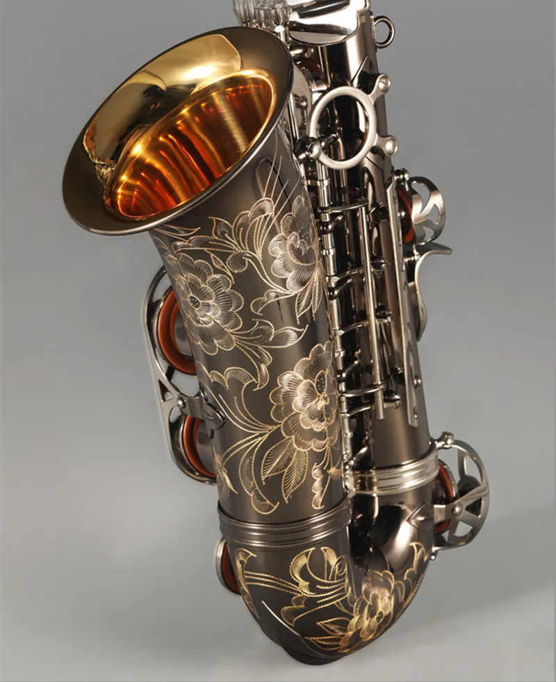 Альт-саксофон E-Flat черный никель золотистый колокольчик альт саксофон мундштук