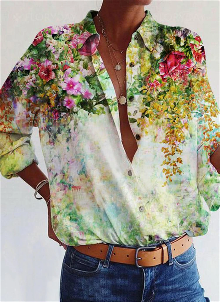 Свободные рубашки больших размеров женские элегантные блузки повседневные с