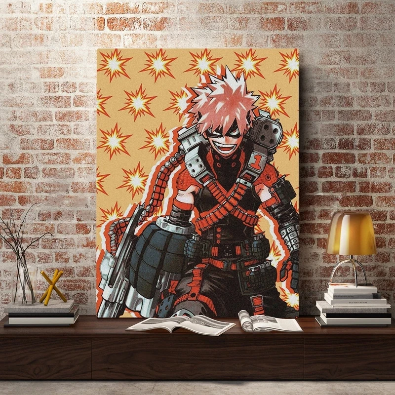 

Anime Katsuki Bakugo Kimetsu Geen Yaiba Poster Wall Art Home Decor Canvas Painting Prints Pictures Modular Modern Living Room