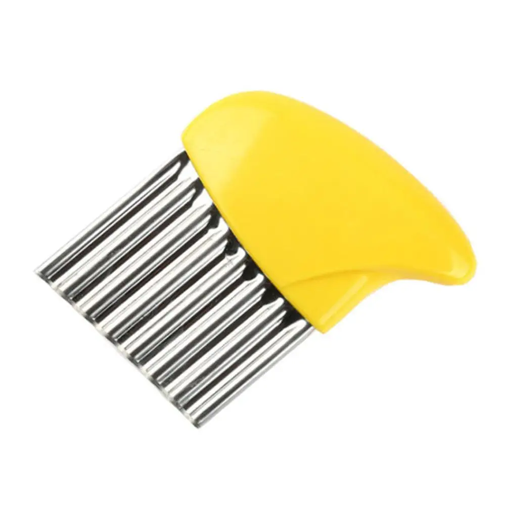 Stainless Steel Wave Shape Vegetable Potato Cutter Fruit Slicer Kitchen Tool French Fry Serrated Blade Knife Chopper | Дом и сад
