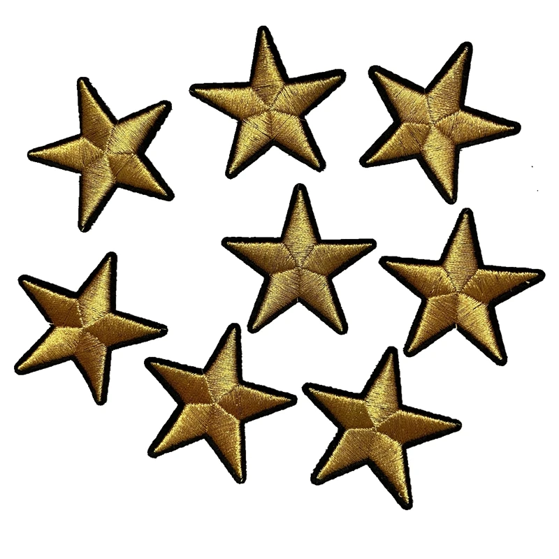4 8 см золотые нашивки со звездами для одежды футболки патчи утюга сделай сам