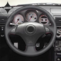diy car steering wheel cover for toyota rav4 celica mr2 mr s supra lexus is200 300 genuine black leather stitching custom holder