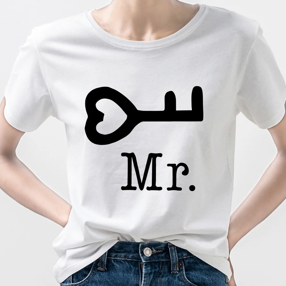 

2021 T Shirts Women Personalized Creative Short Sleeve Love key Graphic Cartoon Exquisite Valentine's Day Summer T-shirt