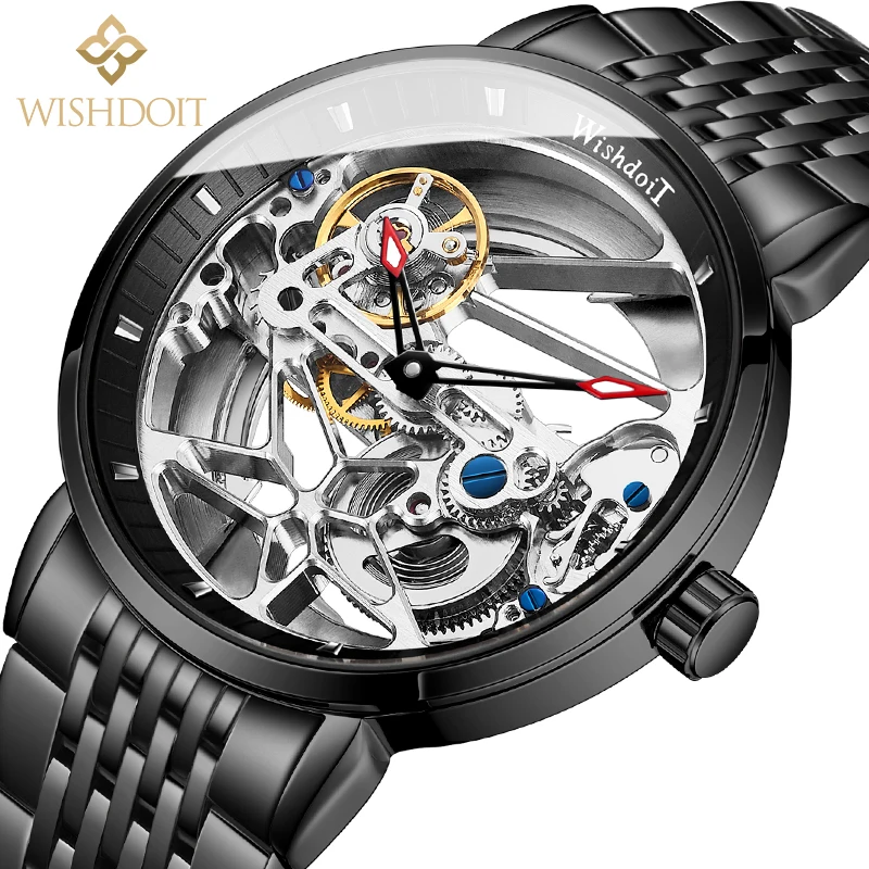 

WISHDOIT original brand 2021 tourbillon automatic mechanical men's watch latest design tourbillon men automatic mechanical watch