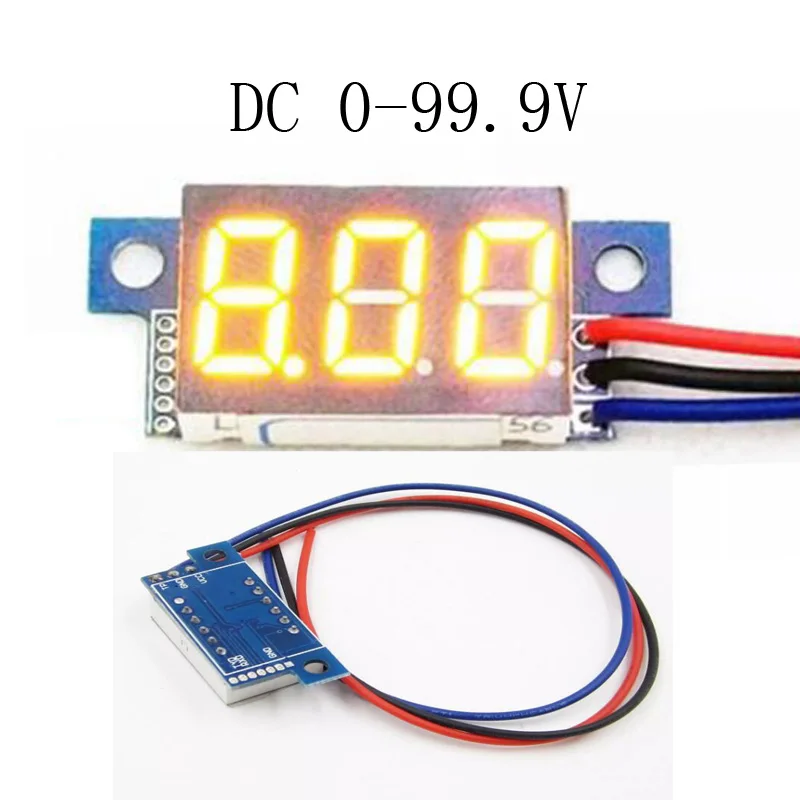 DC 0 30 в светодиодный 36 дюймов &quotЦифровой вольтметр автомобильный мотоцикл тестер