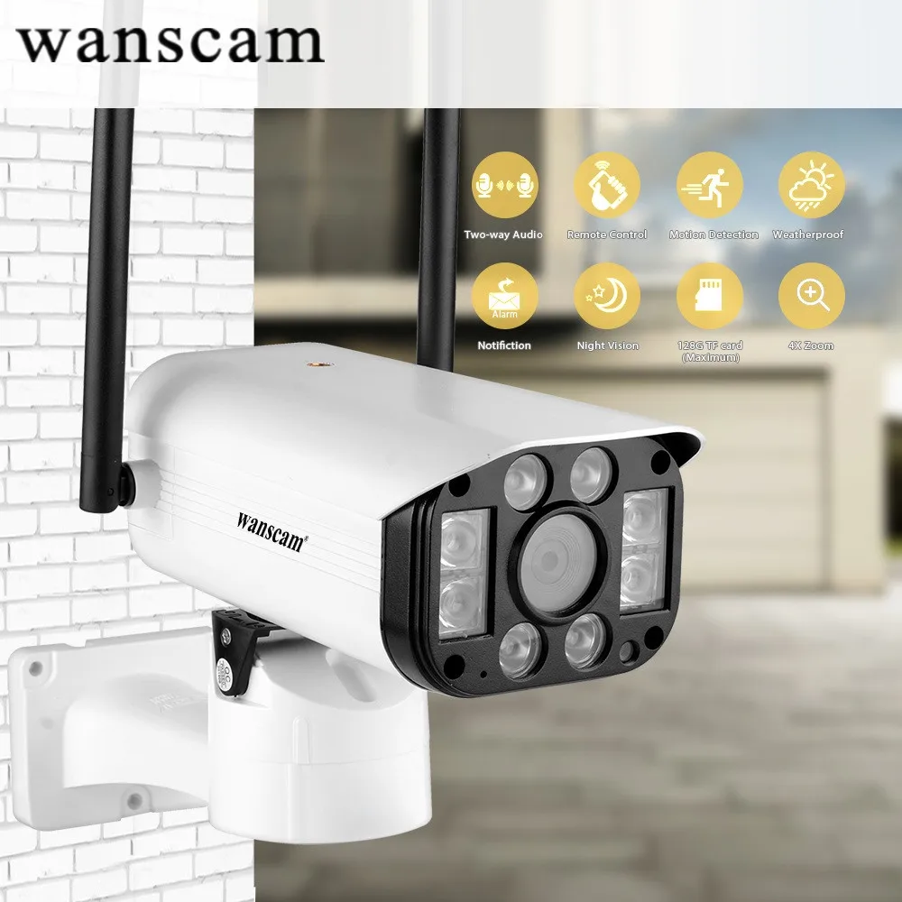 Интеллектуальная беспроводная ip-камера WANSCAM K25, 1080 P, водонепроницаемая, 4-кратный зум, двухсторонний аудио пульт дистанционного управления, наружная камера наблюдения, камера безопасности
