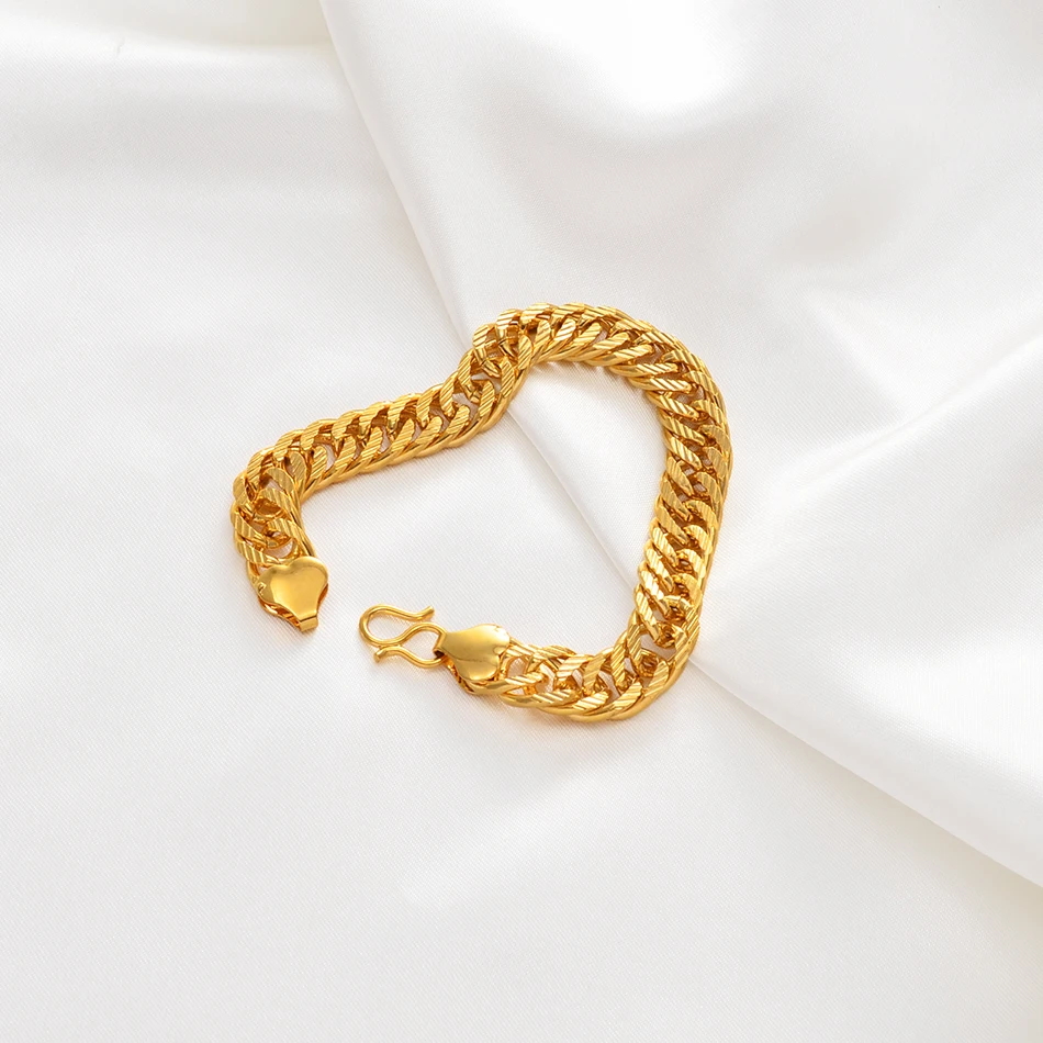 Мужские и женские браслеты Anniyo 19 см золотого цвета ювелирные изделия для женщин