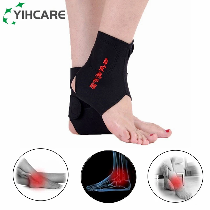 YihCare Регулируемый турмалиновый Лодыжка поддержка фиксатор защита лодыжек