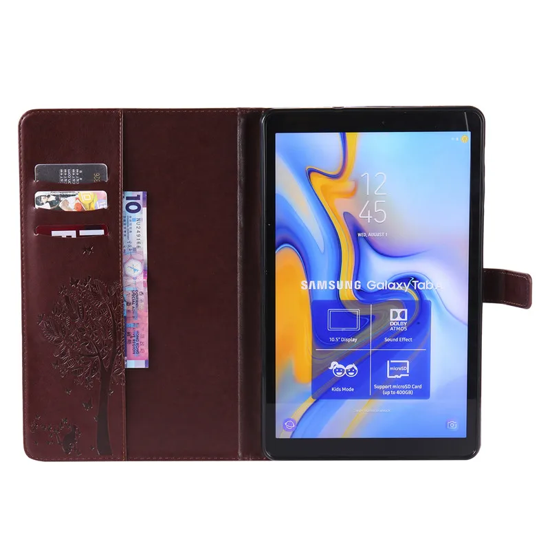 Wekays для samsung Tab A2 10,5 кожаный чехол с рисунком кота дерево для Coque samsung Galaxy Tab A 10,5 дюймов T590 T595 чехлы