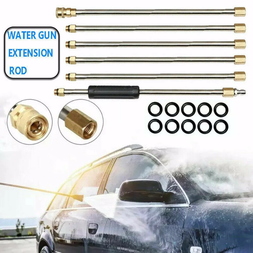

1Set Pressure Washer Wand Extension Lance Kit O-Rings 1/4 Inch Quick Connect 4000 PSI Wet Sandblaster Lance SandBlasting Kit New