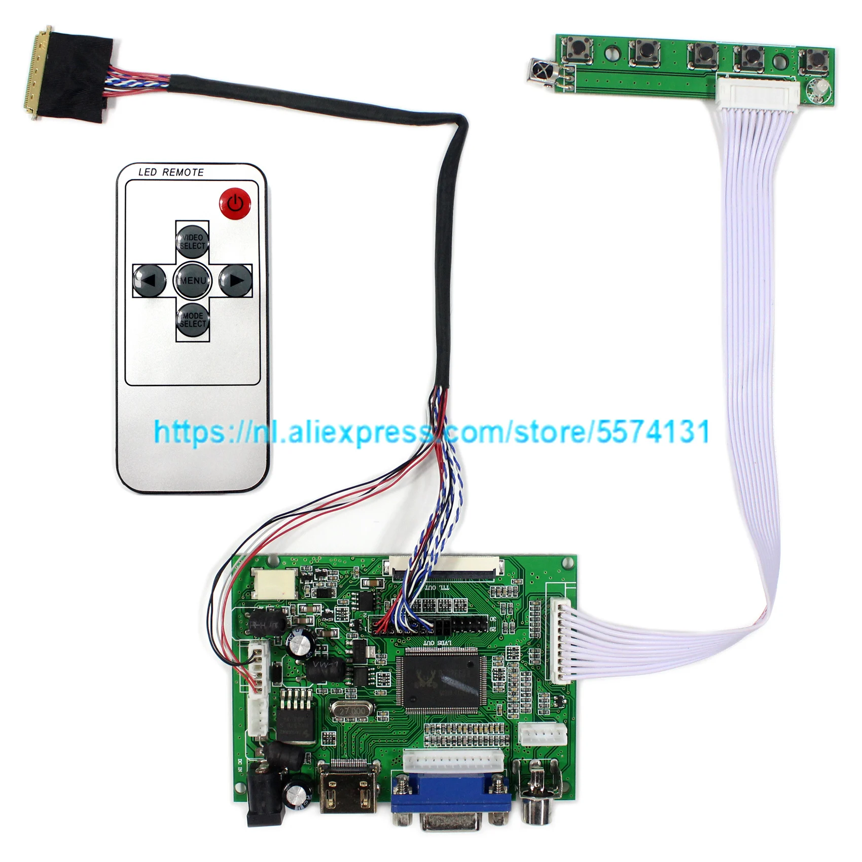 HDMI VGA 2AV ЖК плата LTN101NT02 для 10 1 дюймов 1024X600 B101AW03 HSD101PFW2 LP101WSA панель|ЖК-экраны и панели