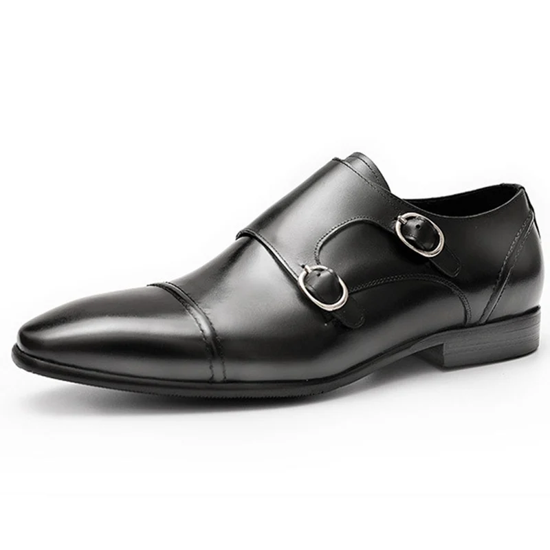Классические Мужские модельные туфли из натуральной кожи с острым носком