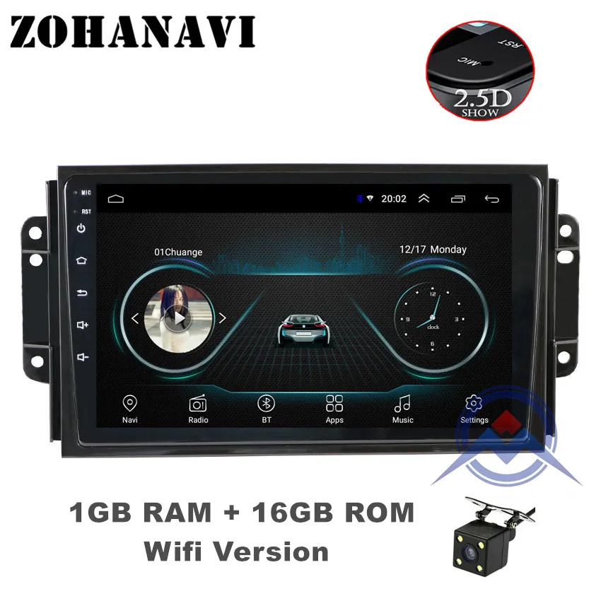 ZOHANAVI Android 9,0 9 дюймов Автомобильная магнитола для Chery Tiggo 3 3X Tiggo 2 dvd-плеер автомобиля с gps Navi, bluetooth, SWC, wifi - Цвет: Tiggo 3 Cam 1G 16G