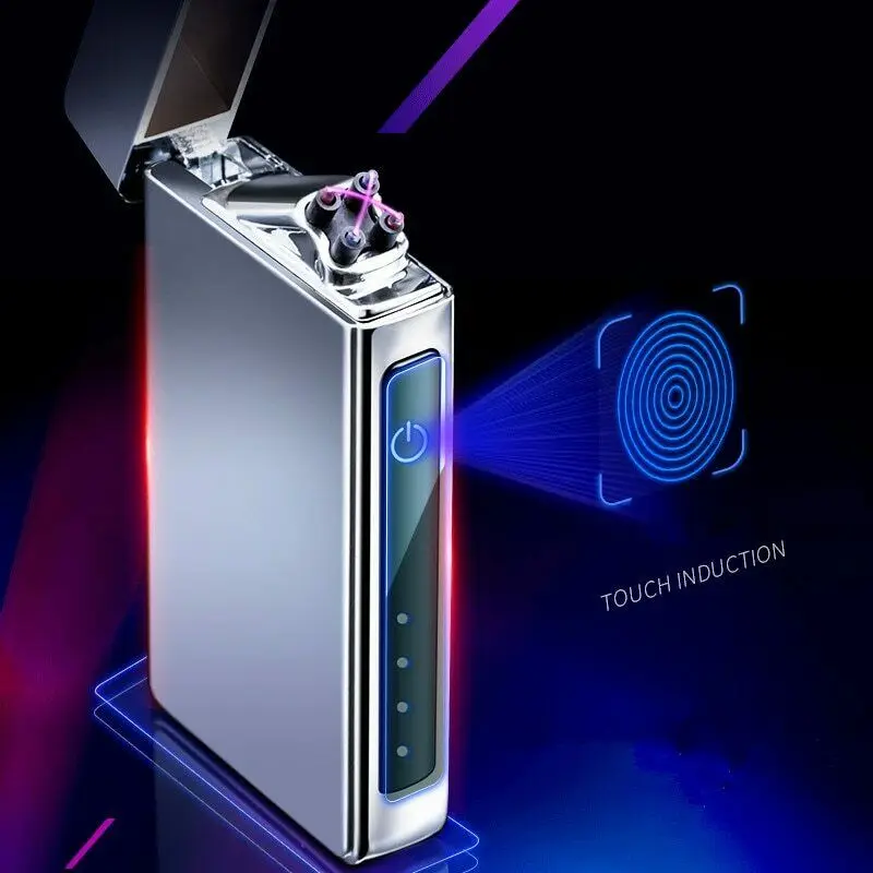 

Дуговая Зажигалка плазменная USB ветрозащитная двойная беспламенная перезаряжаемая электрическая