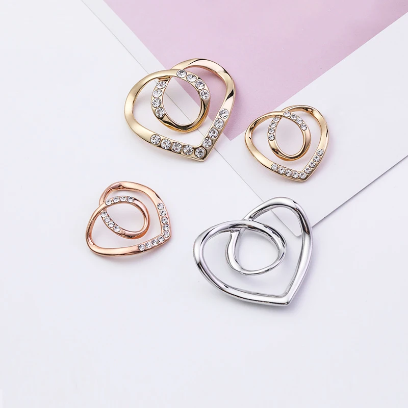 Модная Металлическая пуговица с узлом на подоле кристаллами Высококачественная