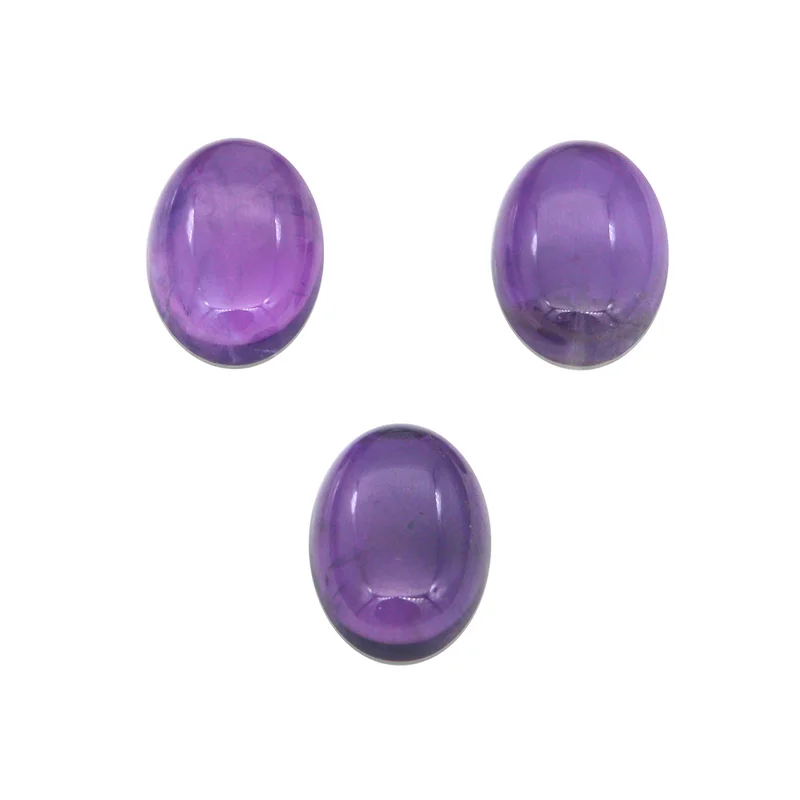 

5pcs Natural Stone Genuine Amethyst Cabochon Oval 6x8/13x18mm Jewelry Making Findings For Pendant Earrings Rings Craft DIY