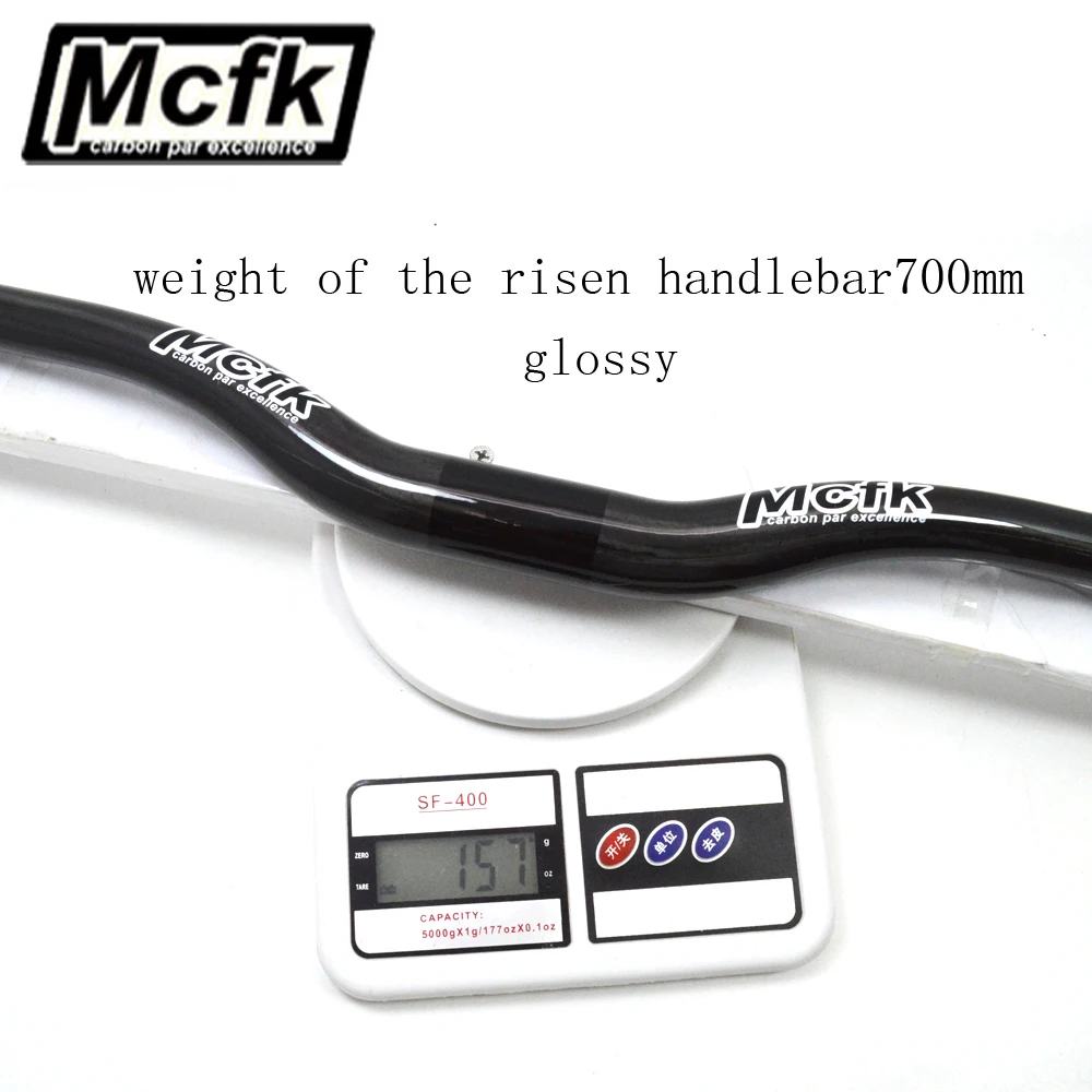 MCFK полностью углеродный MTB руль для велосипеда 3K из волокна, руль для горного велосипеда 31,8 мм, плоский руль 25,4 мм, матовый