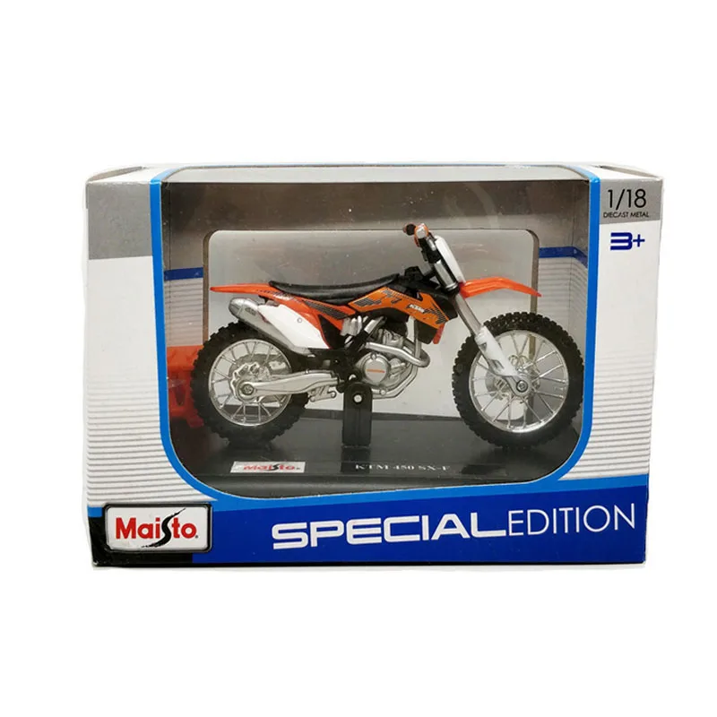

Toys Car Maisto 1:18 KTM 450 SX-F Metal Diecast Scale Model Motorcycle Kit Display Collections Gifts Kids Toy