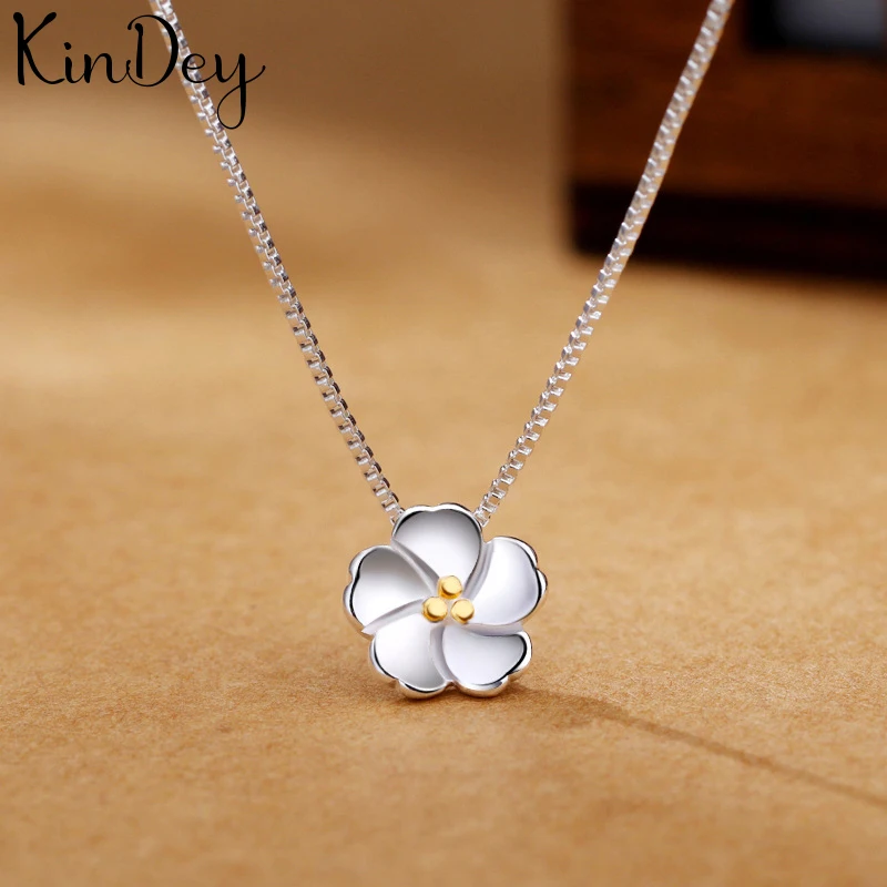 Kindey новые модные серебристого цвета ожерелья с цветами для женщин ювелирные