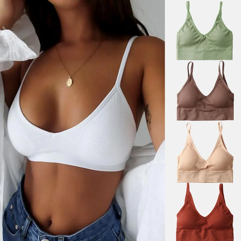 Топ Труба Женский бесшовный укороченный топ бюстгальтер нижнее белье с вырезами