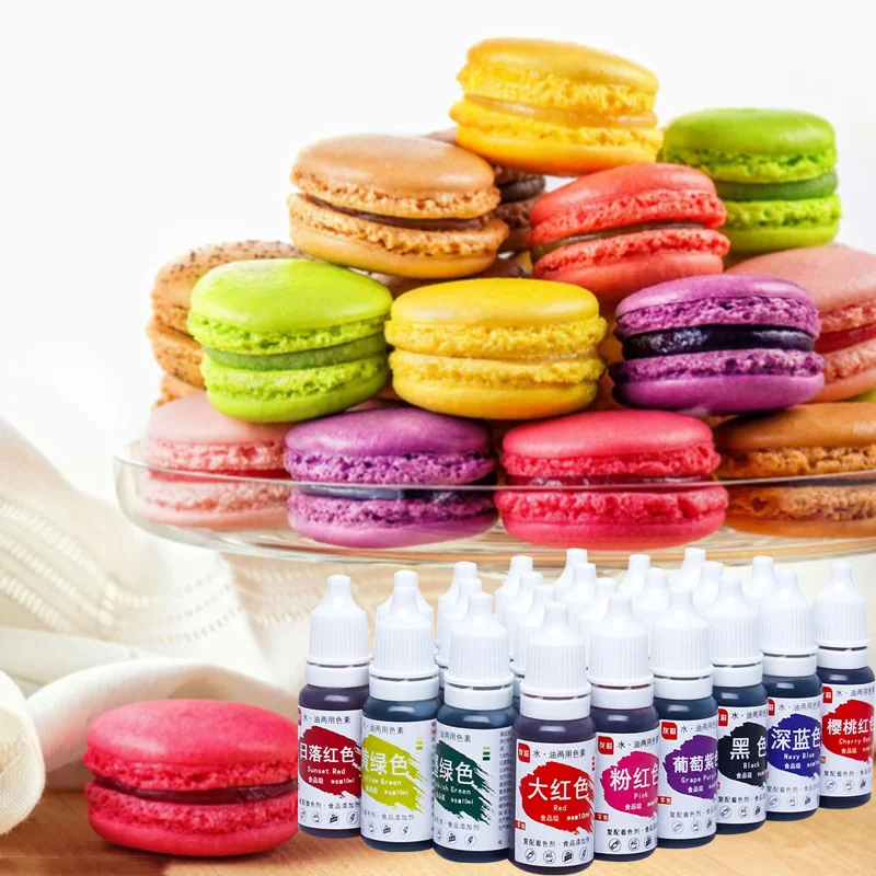 12pcs 10ml Natural Ink Food Coloring Cake Pastries Cookies Liquid Dye Pigment Baking Decor Fondant Cooking Icing DIY Crafts |