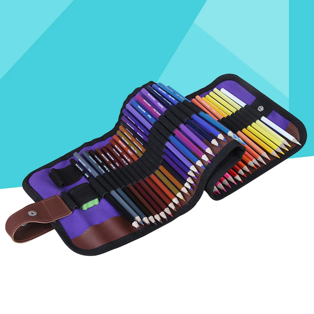

Цветные карандаши Rollup в холщовой упаковке, 50 цветов, профессиональные цветные карандаши для рисования, набросков, рисования