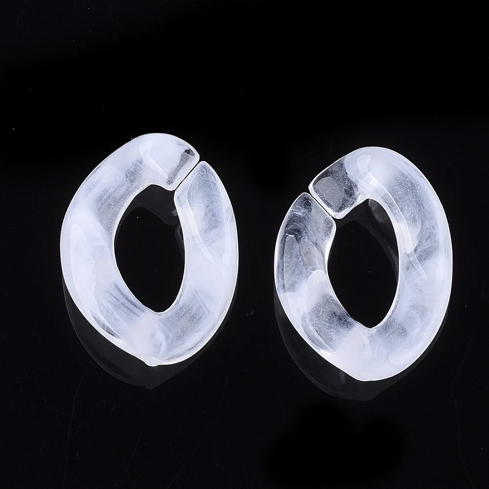 

500g Acrylic Clear Linking Rings Quick Link Connectors Beads For DIY Jewelry Making 16x12x3mm about 2100pcs