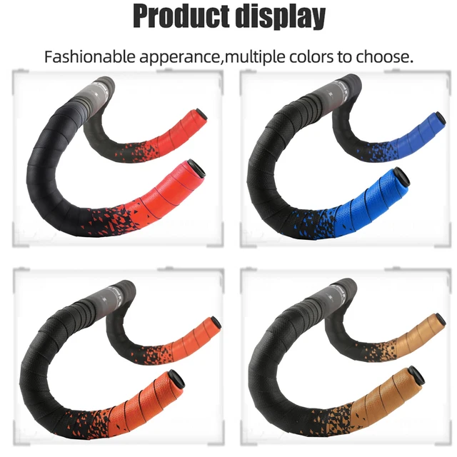 MOTSUV Bicycle Handlebar tape Road bike Camouflage handle belt warp with bar plugs 1 pair PU+EVA racing Grip bicycle Accessories 5
