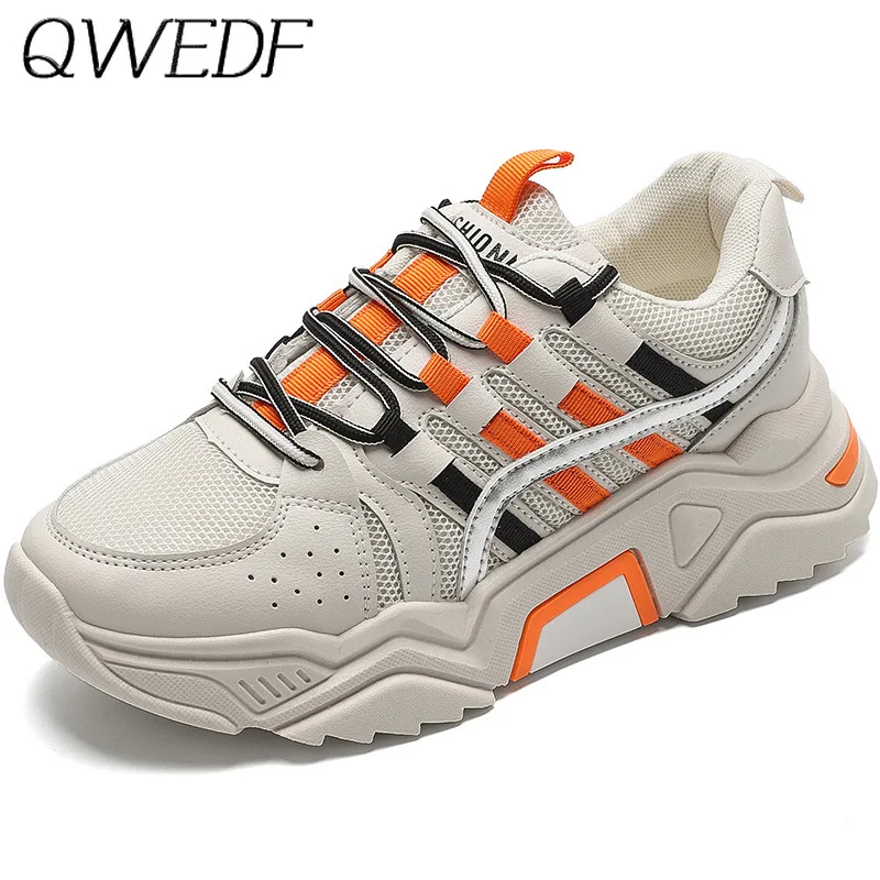 

2019 New Fashion Ladies Sneakers Platform Casual Shoes Female Autumn Breathable Mesh Shoes comfortable basket femme shoes U6-78