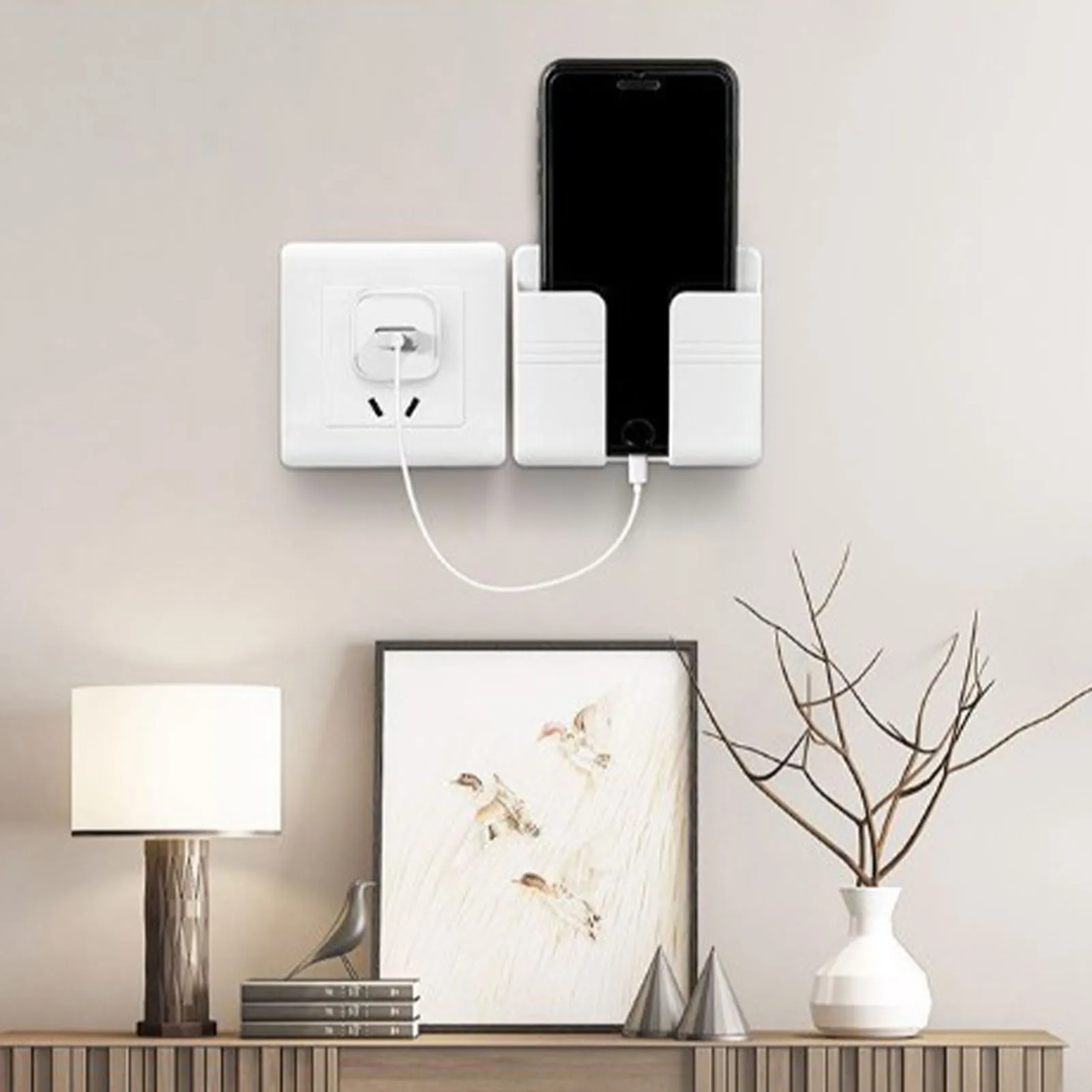 

Wall Mount Adhesive Phone Wall Charger Holder Remote Contrl Stand Wall Mount Adhesive Phone Wall Charger Holder Remote Contrl