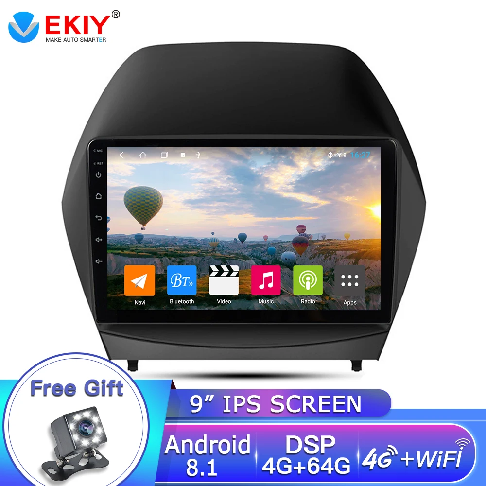 EKIY 9 ''IPS Android 8 1 2 Din Автомобильный мультимедийный плеер авторадио стерео для