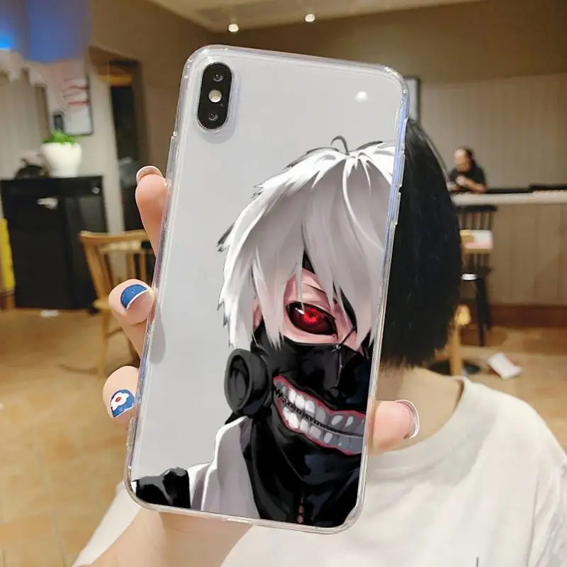 

Anime Tokyo Ghouls horror cartoon Phone Case Transparent soft For iphone 5 6 7 8 11 12 s c se plus mini x xs xr pro max shell