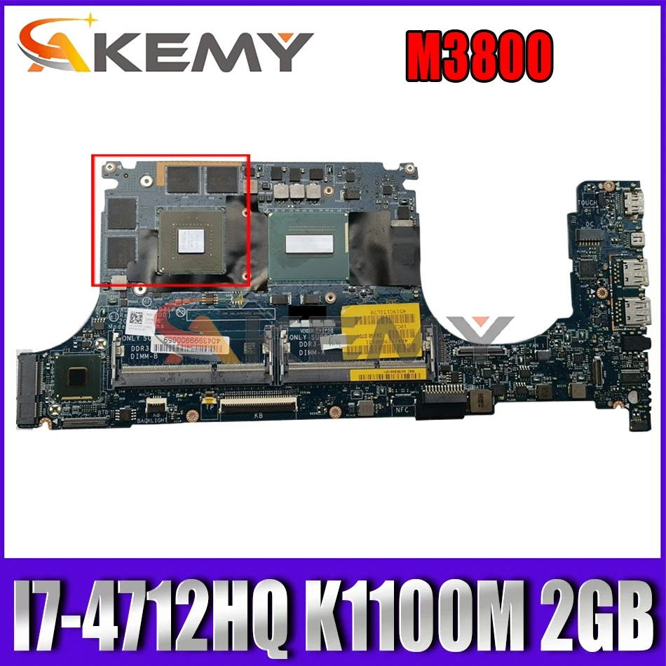 

Akemy I7-4712HQ K1100M 2 ГБ для DELL Precision M3800 Материнская плата ноутбука VAUB0 LA-9941P CN-097F45 97F45 материнская плата 100% тестирование