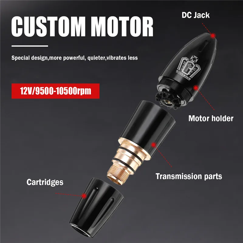 BEVEACE высокое качество профессиональная роторная ручка для тату набор 30 шт.