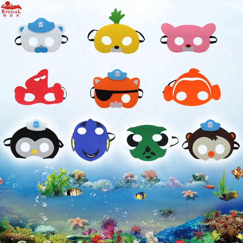 10p шт Специальный Мир морского дна детская маска для животных пластырь капитан