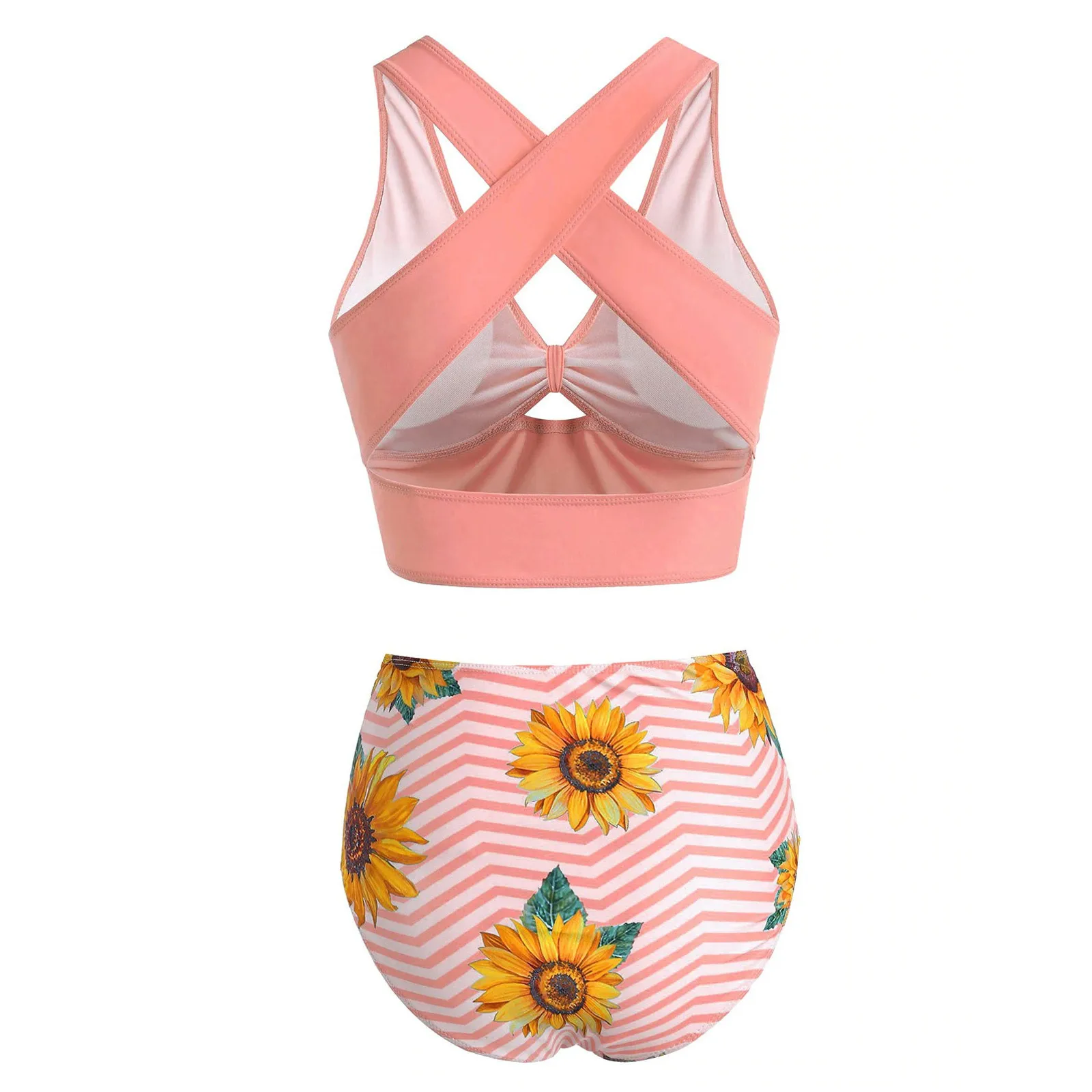 

Women Two-Pieces Women Floral 2021 Bandeau Padded Bra Bandage Bikini Set Push-Up Brazilian Swimwear Beachwear Swimsuit