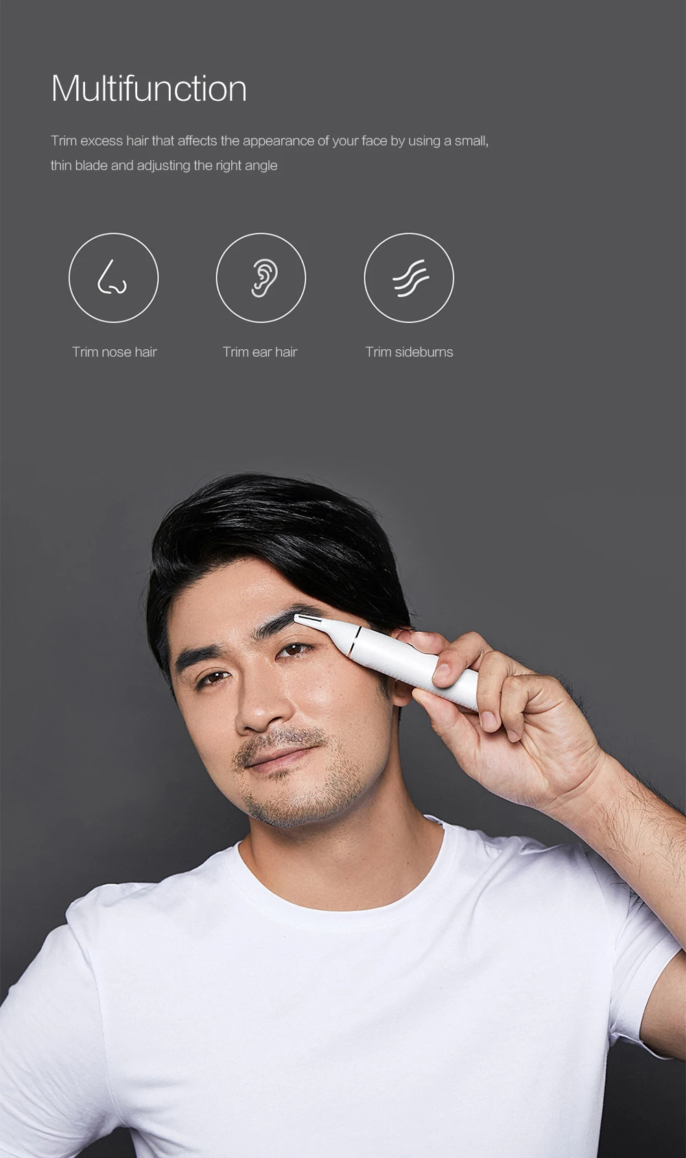 Xiaomi Youpin SOOCAS N1 моющийся триммер для волос в носу умный мини портативный электробритва бритва с сумкой для путешествий