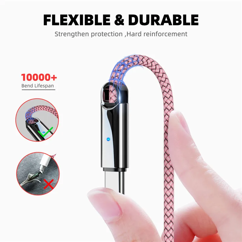 Кабель для быстрой зарядки USB Type-C 3 А Samsung S10 S9 Redmi note 9 pro USB-C кабель передачи данных |
