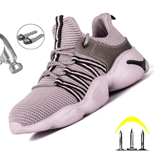 lightweight safety shoes women men work shoes puncture proof safety boots men steel toe shoes work sneakers men security shoes free global shipping