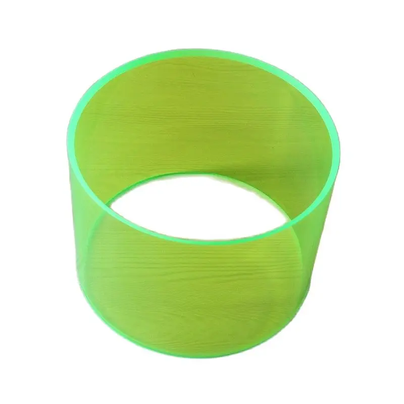 10x9inch 10x8inch 10x7inch 10x4inch Acrylic Drum Body Shell with 45 Degree Bearing Edge 6mm Thickness Green Transparent Blue Red