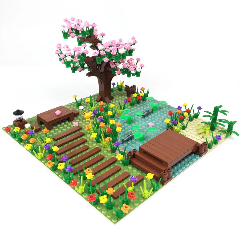 Конструктор MOC Sakura детский классический уличный вид детали аксессуары сделай сам