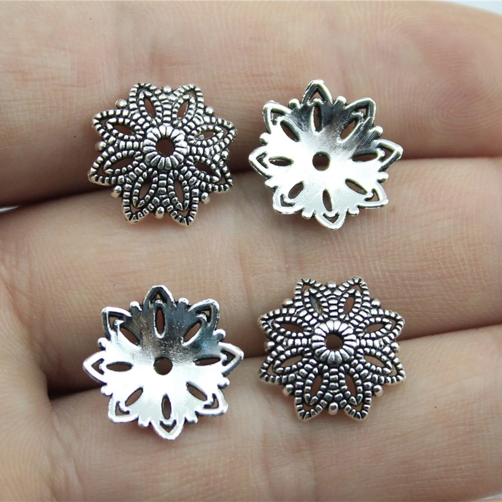

40pcs Bead Cap Jewelry For Jewelry Making End Caps Bead End Caps Findings For Jewelry Making Accessories 15x15mm